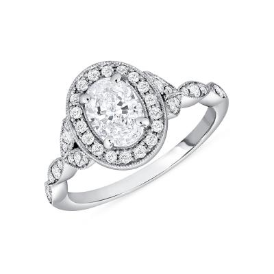 Oval Diamond Vintage Engagement Ring